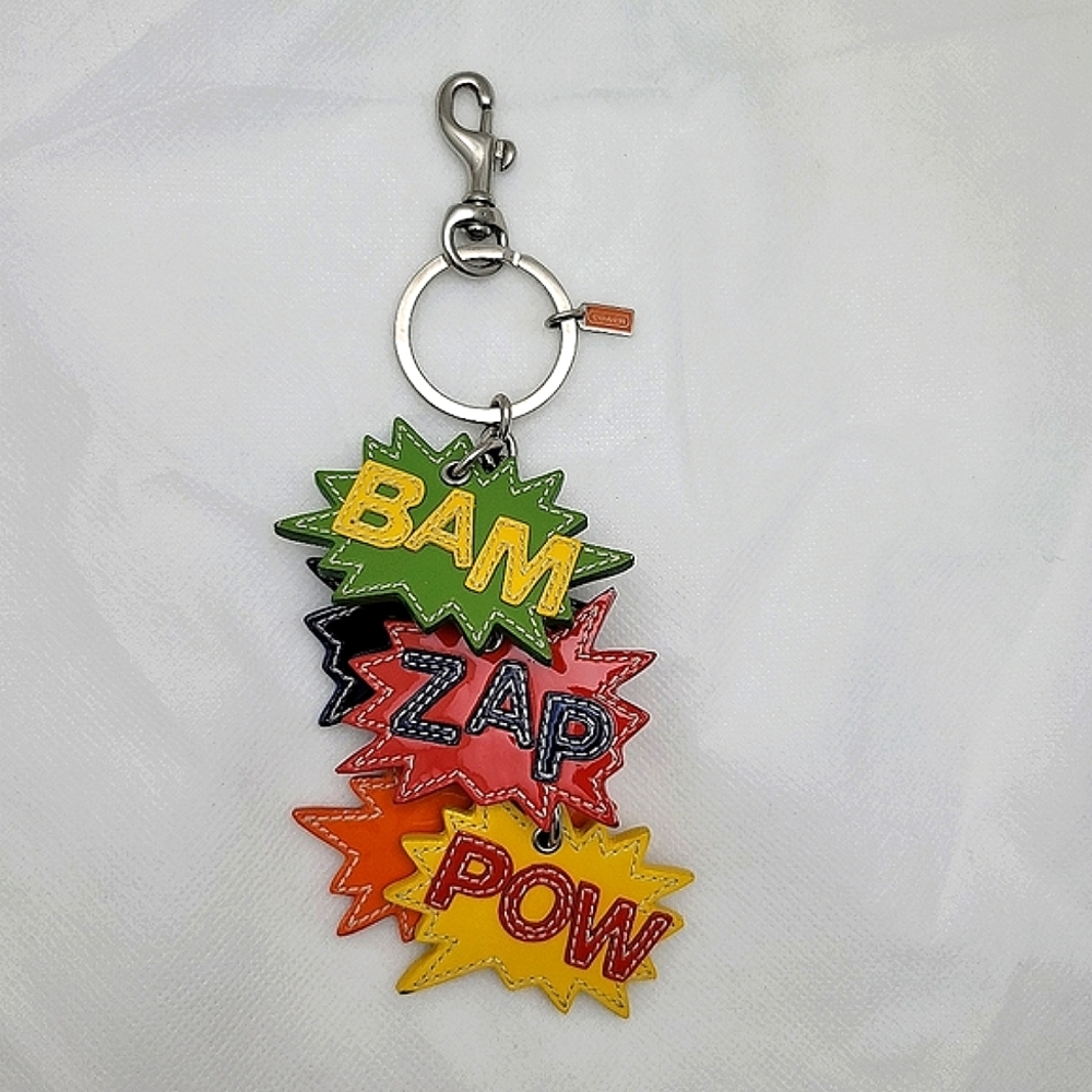 *Very Rare* Coach Comic Book Leather Keychain Bag Charm